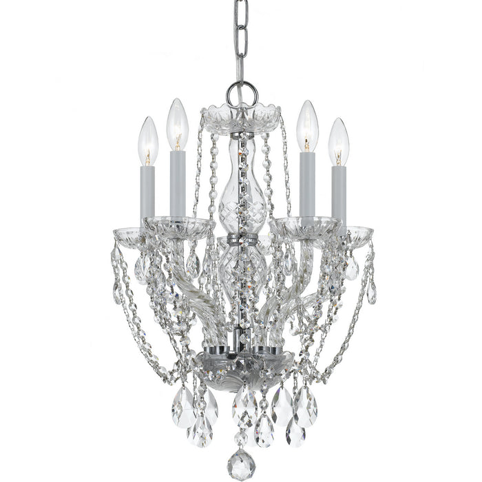 Crystorama - 1129-CH-CL-MWP - Five Light Mini Chandelier - Traditional Crystal - Polished Chrome