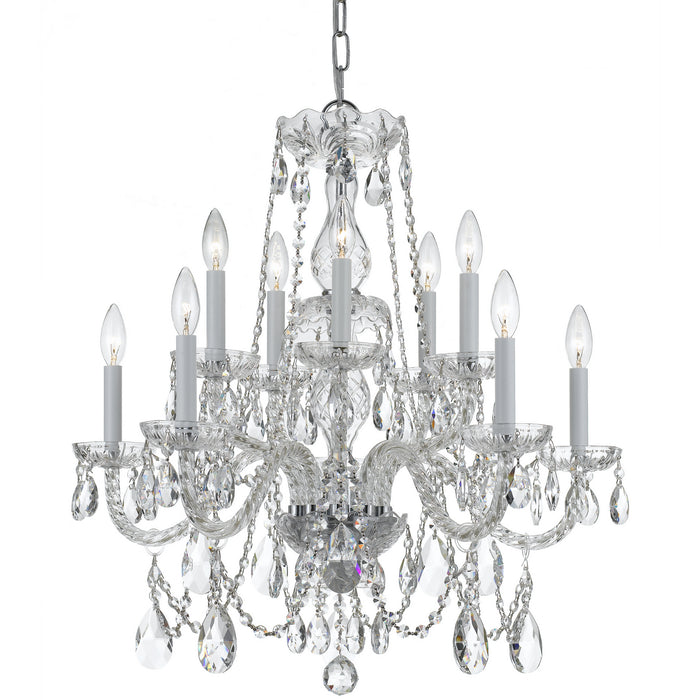 Crystorama - 1130-CH-CL-MWP - Ten Light Chandelier - Traditional Crystal - Polished Chrome