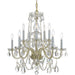 Crystorama - 1130-PB-CL-MWP - Ten Light Chandelier - Traditional Crystal - Polished Brass