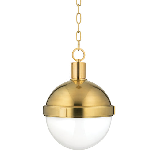 Hudson Valley - 612-AGB - One Light Pendant - Lambert - Aged Brass