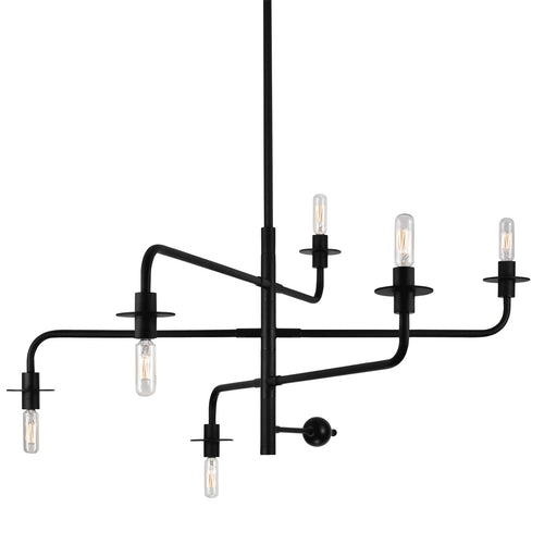Sonneman - 4546.25 - Six Light Pendant - Atelier - Satin Black