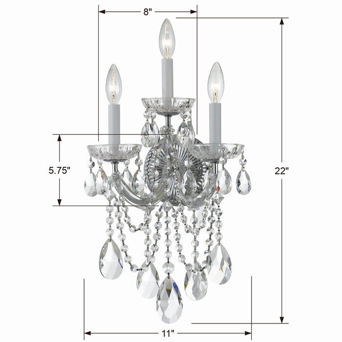 Maria Theresa Wall Mount-Sconces-Crystorama-Lighting Design Store