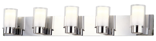 DVI Lighting - DVP9055CH-OP - Five Light Vanity - Essex - Chrome with Half Opal Glass