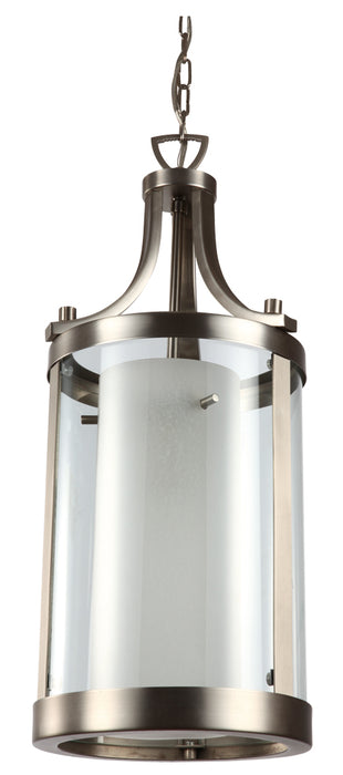 DVI Lighting - DVP9011BN-OP - Two Light Pendant - Essex - Buffed Nickel with Half Opal Glass