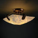 Justice Designs - ALR-9610-25-DBRZ - Semi-Flush Mount - Alabaster Rocks! - Dark Bronze