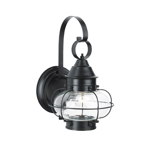Norwell Lighting - 1323-BL-CL - One Light Wall Mount - Cottage Onion Small Wall - Black