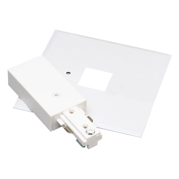 Nora Lighting - NT-311W - Live End Feed W/ Cover, 1 Circuit Track - Track - White