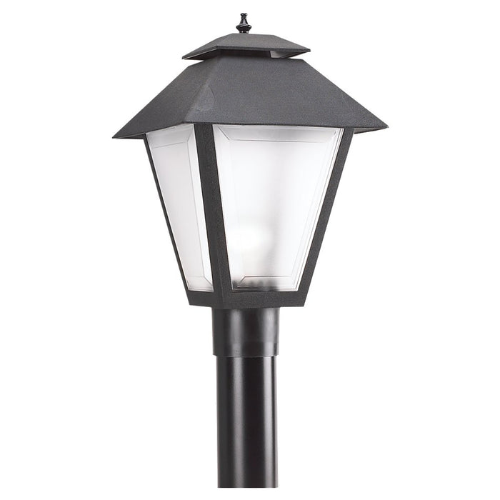 Generation Lighting - 82065-12 - One Light Outdoor Post Lantern - Polycarbonate Outdoor - Black