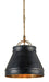 Currey and Company - 9868 - One Light Pendant - Lumley - French Black/Pyrite Bronze