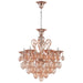 Cyan - 05503 - Six Light Chandelier - Bella Vetro - Chrome