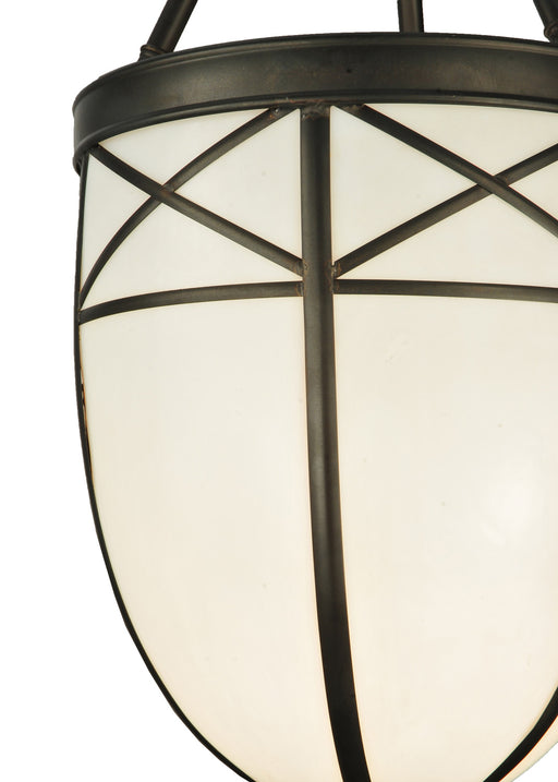 Meyda Tiffany - 124556 - One Light Pendant - Borough Hall - Craftsman Brown