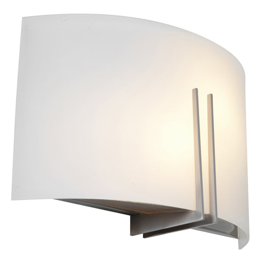Access - 20447-BS/WHT - Two Light Wall Fixture - Prong - Brushed Steel