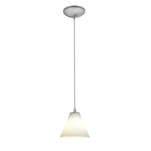 Access - 28004-1C-BS/WHT - One Light Pendant - Martini - Brushed Steel