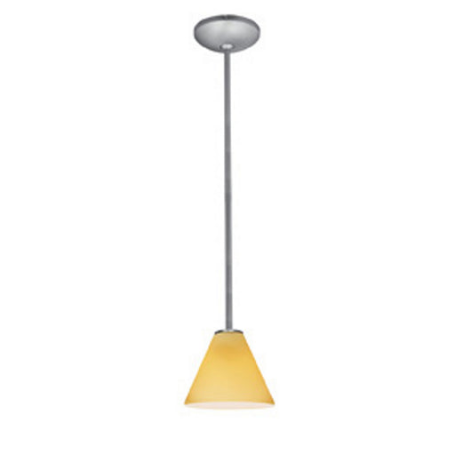 Access - 28004-1R-BS/AMB - One Light Pendant - Martini - Brushed Steel