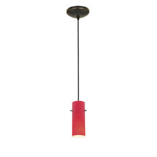 Access - 28030-1C-ORB/RED - One Light Pendant - Cylinder - Oil Rubbed Bronze