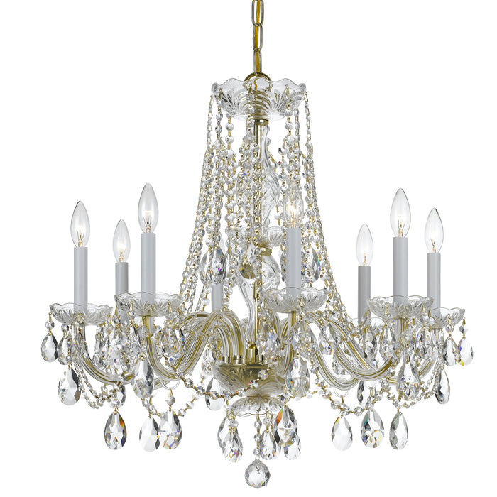 Crystorama - 1138-PB-CL-S - Eight Light Chandelier - Traditional Crystal - Polished Brass