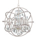 Crystorama - 9025-OS-CL-MWP - Four Light Mini Chandelier - Solaris - Olde Silver