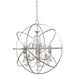 Crystorama - 9219-OS-CL-MWP - Six Light Chandelier - Solaris - Olde Silver