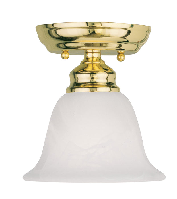 Livex Lighting - 1350-02 - One Light Ceiling Mount - Essex - Polished Brass