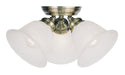 Livex Lighting - 1358-01 - Three Light Ceiling Mount - Essex - Antique Brass