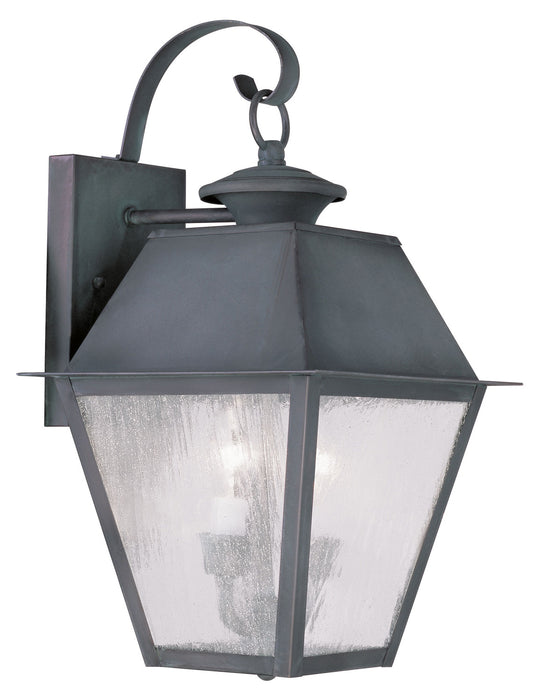 Livex Lighting - 2165-61 - Two Light Outdoor Wall Lantern - Mansfield - Charcoal