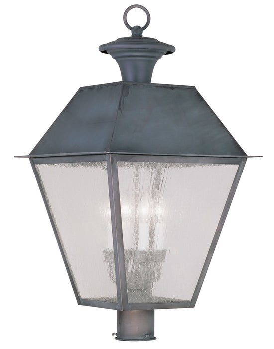 Livex Lighting - 2173-61 - Four Light Outdoor Post Lantern - Mansfield - Charcoal