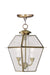 Livex Lighting - 2285-01 - Two Light Outdoor Pendant - Westover - Antique Brass
