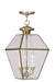 Livex Lighting - 2385-01 - Three Light Outdoor Pendant - Westover - Antique Brass