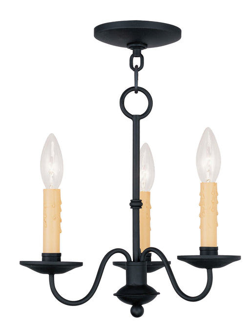 Livex Lighting - 4463-04 - Three Light Mini Chandelier - Heritage - Black