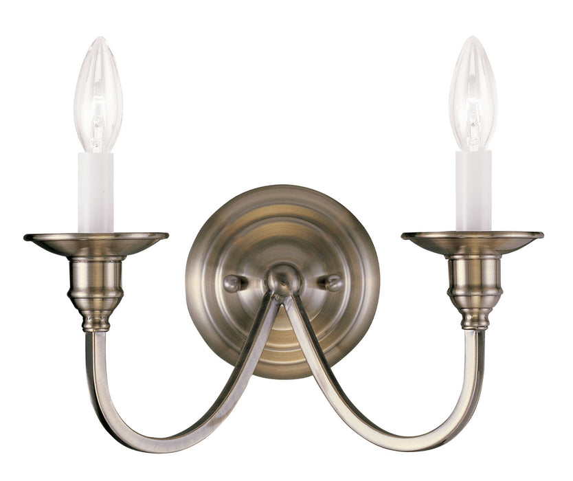 Livex Lighting - 5142-01 - Two Light Wall Sconce - Cranford - Antique Brass