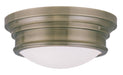 Livex Lighting - 7343-01 - Three Light Ceiling Mount - Astor - Antique Brass
