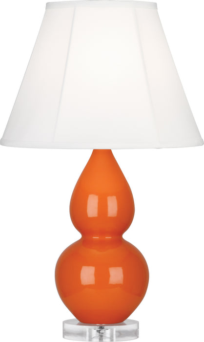 Robert Abbey - A695 - One Light Accent Lamp - Small Double Gourd - Pumpkin Glazed Ceramic w/ Lucite Base