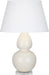 Robert Abbey - A756X - One Light Table Lamp - Double Gourd - Bone Glazed Ceramic w/ Lucite Base