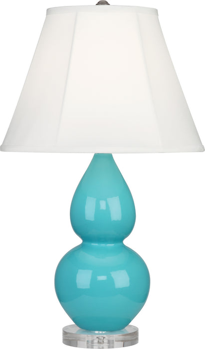Robert Abbey - A761 - One Light Accent Lamp - Small Double Gourd - Egg Blue Glazed Ceramic w/ Lucite Base