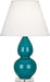 Robert Abbey - A773X - One Light Accent Lamp - Small Double Gourd - Peacock Glazed Ceramic w/ Lucite Base