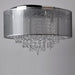 Avenue Lighting - HF1505-SLV - Six Light Dual Mount/Flush & Hanging - Riverside Dr. - Silver Organza Silk