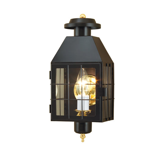 Norwell Lighting - 1059-BL-CL - One Light Wall Mount - American Heritage Post - Black