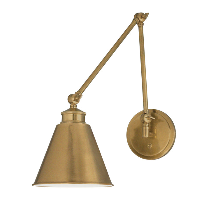 Norwell Lighting - 8475-AG-MS - One Light Wall Sconce - Aidan Moveable Sconce - Aged Brass