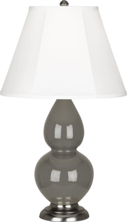 Robert Abbey - CR12 - One Light Accent Lamp - Small Double Gourd - Ash Glazed Ceramic w/ Antique Silvered