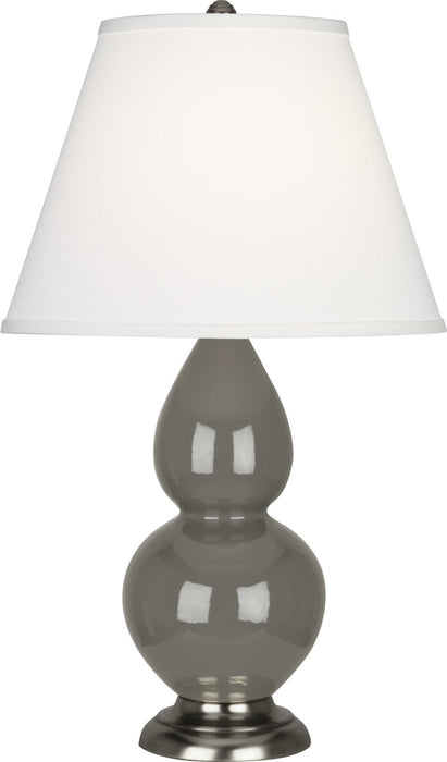 Robert Abbey - CR12X - One Light Accent Lamp - Small Double Gourd - Ash Glazed Ceramic w/ Antique Silvered