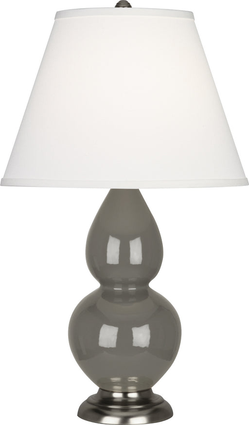 Robert Abbey - CR12X - One Light Accent Lamp - Small Double Gourd - Ash Glazed Ceramic w/ Antique Silvered