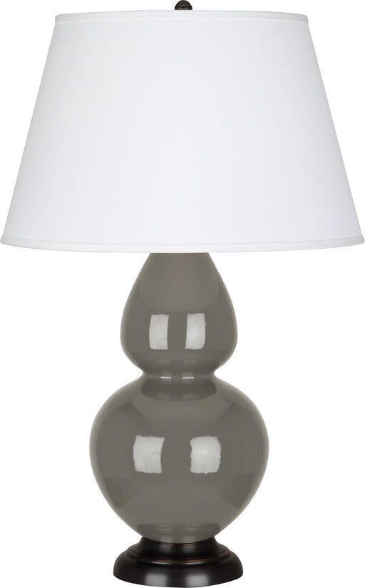 Robert Abbey - CR21X - One Light Table Lamp - Double Gourd - Ash Glazed Ceramic w/ Deep Patina Bronzeed