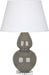 Robert Abbey - CR23X - One Light Table Lamp - Double Gourd - Ash Glazed Ceramic w/ Lucite Base