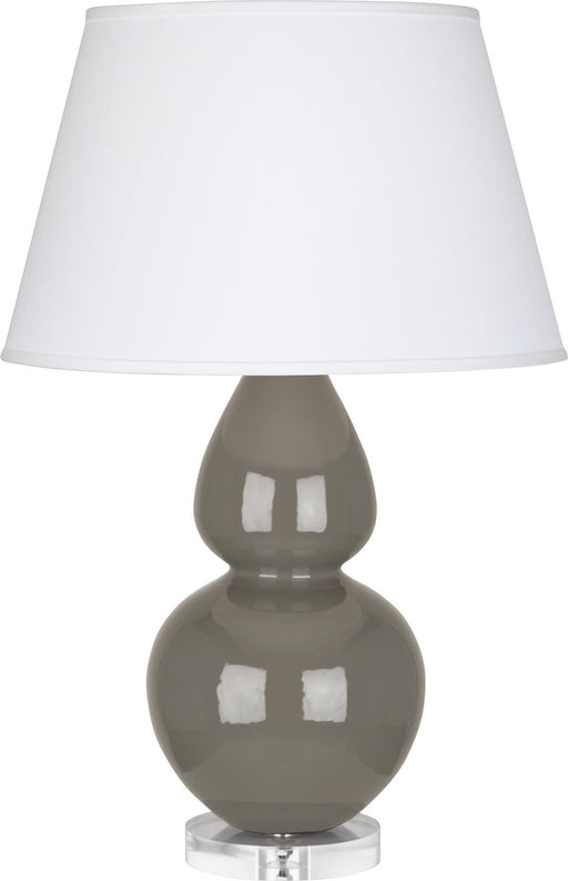 Robert Abbey - CR23X - One Light Table Lamp - Double Gourd - Ash Glazed Ceramic w/ Lucite Base