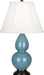 Robert Abbey - OB11 - One Light Accent Lamp - Small Double Gourd - Steel Blue Glazed Ceramic w/ Deep Patina Bronzeed
