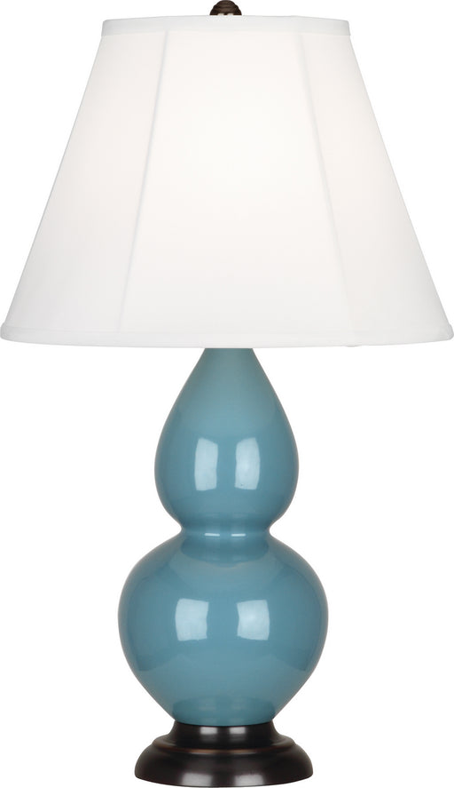 Robert Abbey - OB11 - One Light Accent Lamp - Small Double Gourd - Steel Blue Glazed Ceramic w/ Deep Patina Bronzeed