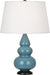 Robert Abbey - OB31X - One Light Accent Lamp - Small Triple Gourd - Steel Blue Glazed Ceramic w/ Deep Patina Bronzeed