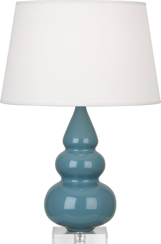 Robert Abbey - OB33X - One Light Accent Lamp - Small Triple Gourd - Steel Blue Glazed Ceramic w/ Lucite Base