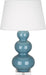Robert Abbey - OB43X - One Light Table Lamp - Triple Gourd - Steel Blue Glazed Ceramic w/ Lucite Base