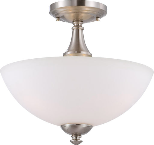 Nuvo Lighting - 60-5044 - Three Light Semi Flush Mount - Patton - Brushed Nickel